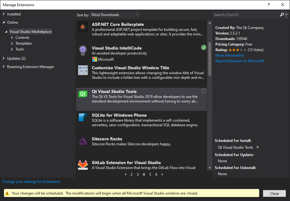 Studio Tools 安裝 Qt Visual Studio Tools